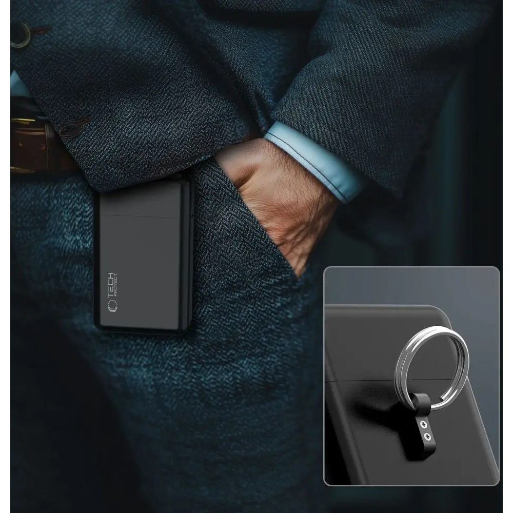 Klatka Faradaya Tech-Protect KLR200 Metal Keyless RFID Signal Blocker Case Black