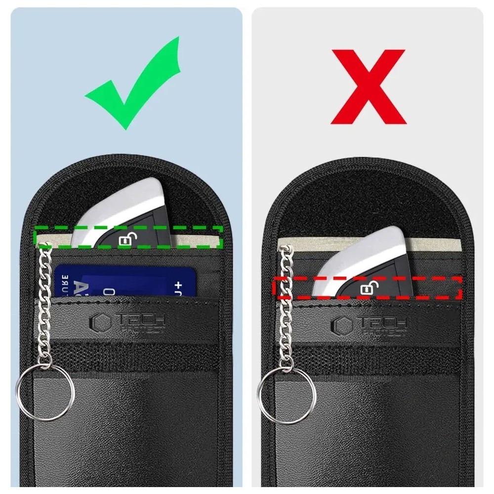 Klatka Faradaya Tech-Protect KLR100 Pouch Keyless RFID Signal Blocker Case Black