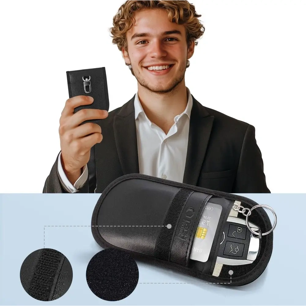 Klatka Faradaya Tech-Protect KLR100 Pouch Keyless RFID Signal Blocker Case Black