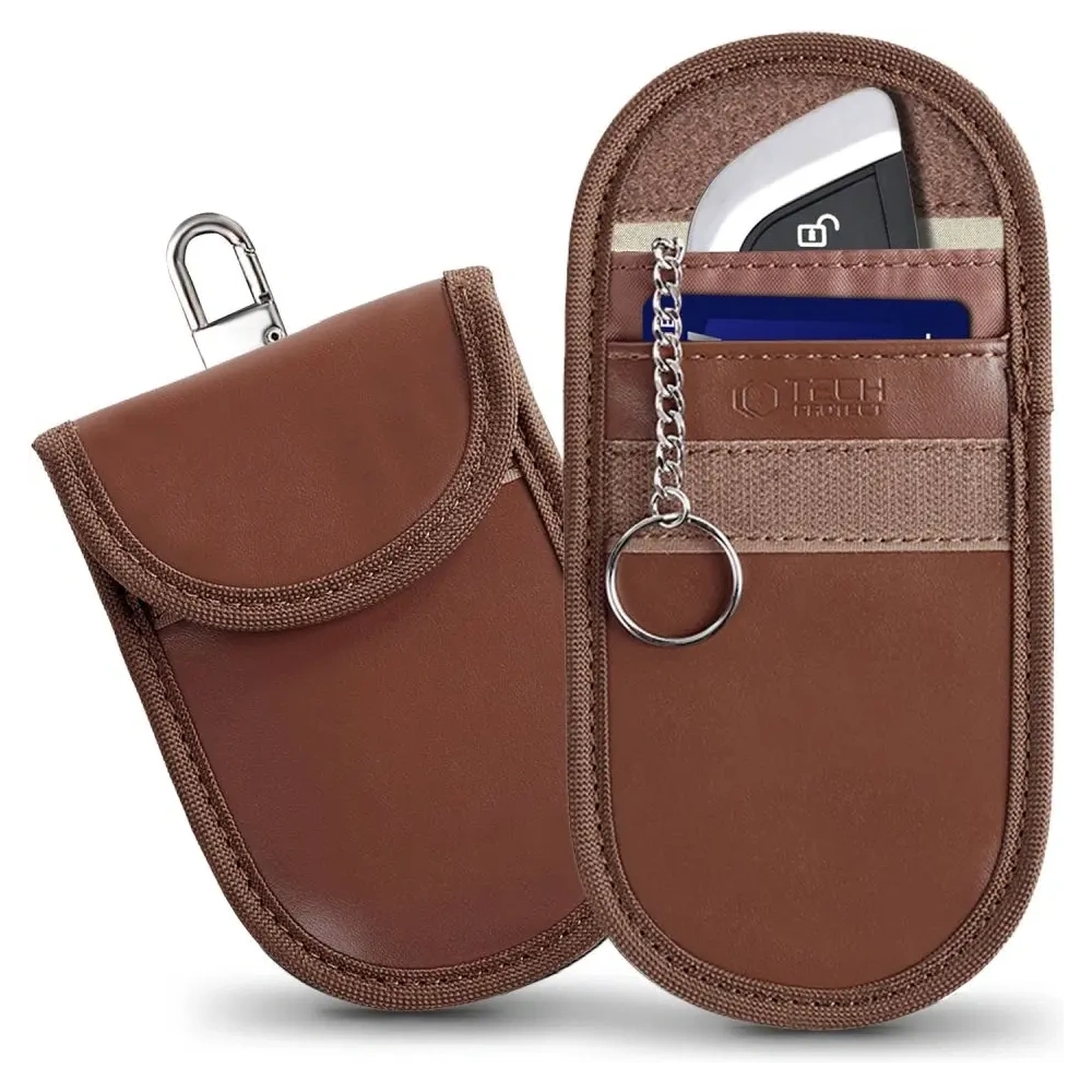 Klatka Faradaya Tech-Protect KLR100 Pouch Keyless RFID Signal Blocker Case Espresso