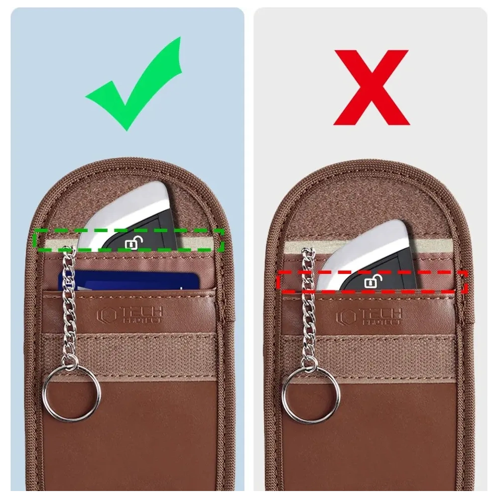 Klatka Faradaya Tech-Protect KLR100 Pouch Keyless RFID Signal Blocker Case Espresso