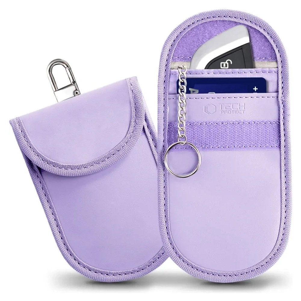 Klatka Faradaya Tech-Protect KLR100 Pouch Keyless RFID Signal Blocker Case Lavender