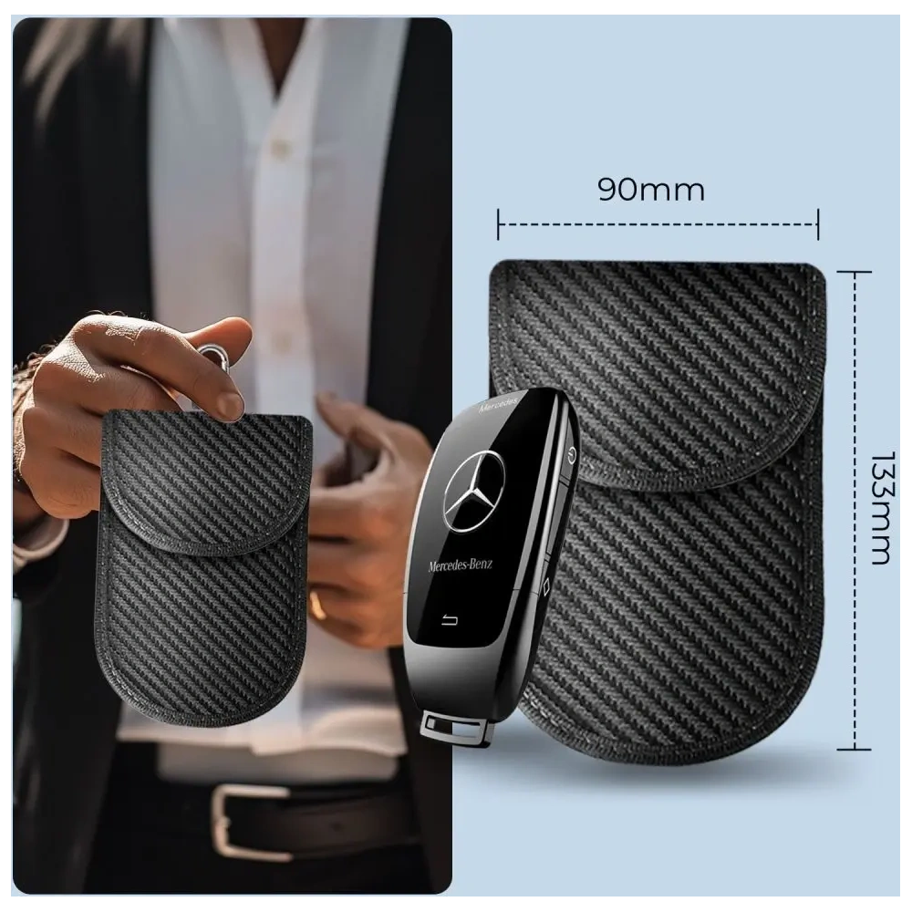 Klatka Faradaya Tech-Protect KLR100 Pouch Keyless RFID Signal Blocker Case Carbon