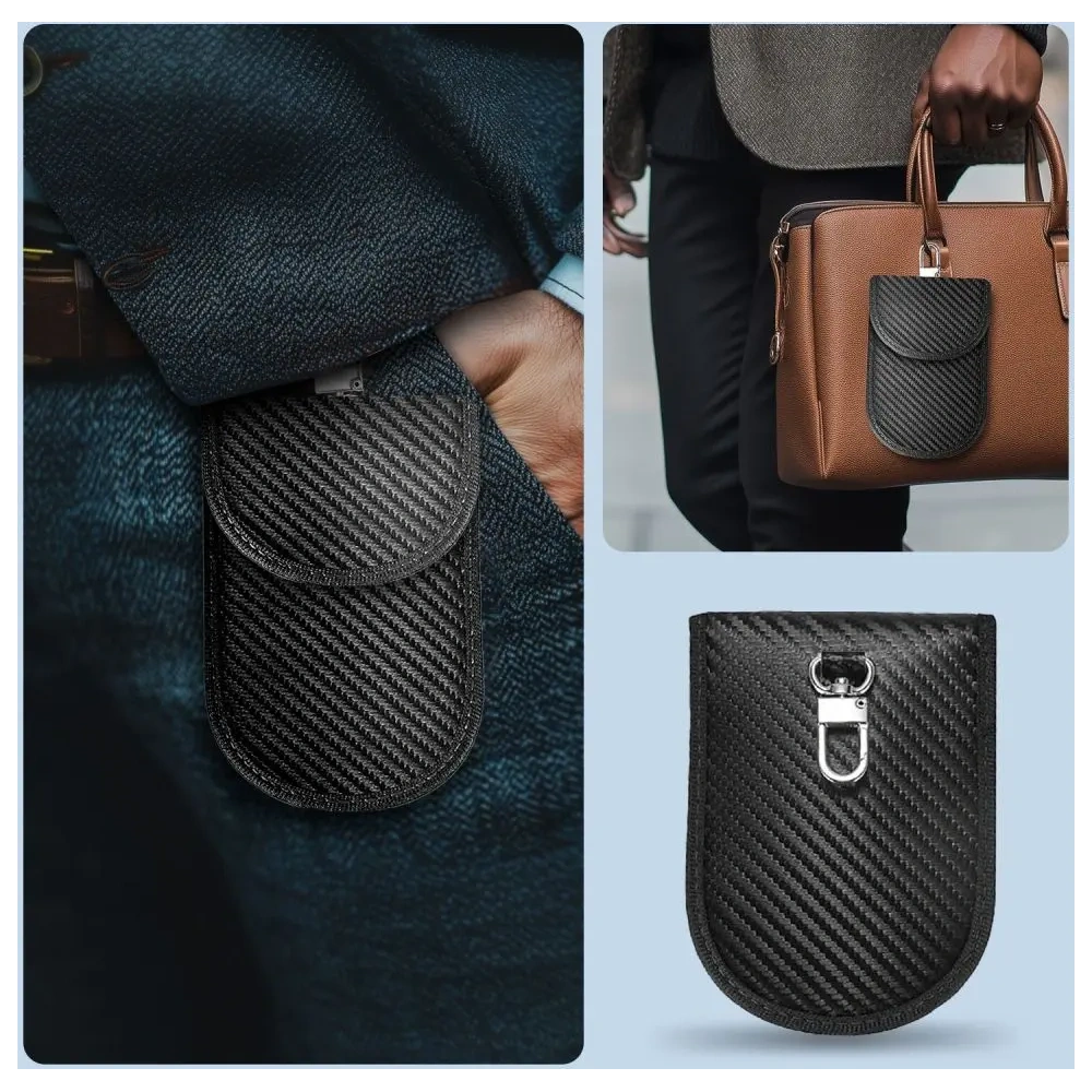 Klatka Faradaya Tech-Protect KLR100 Pouch Keyless RFID Signal Blocker Case Carbon