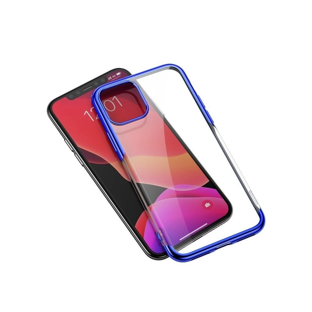 Przezroczyste etui Baseus Shining Case do iPhone 11 6,1 (niebieskie)