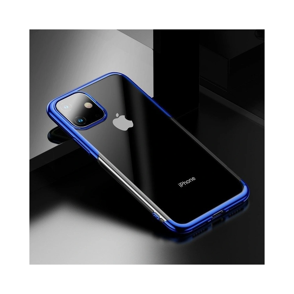 Przezroczyste etui Baseus Shining Case do iPhone 11 6,1 (niebieskie)