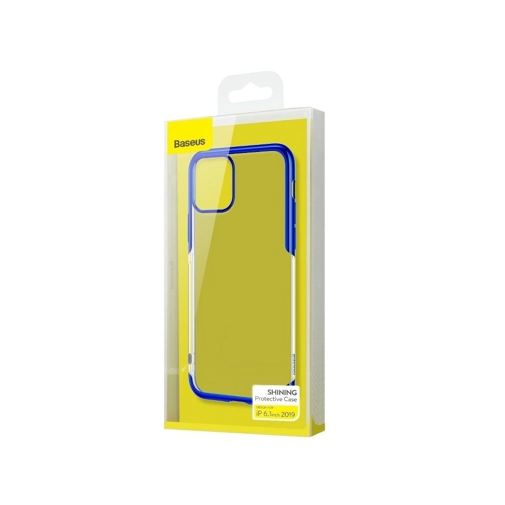 Przezroczyste etui Baseus Shining Case do iPhone 11 6,1 (niebieskie)