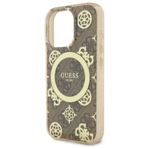 Buy Guess GUHMP16XH4PYEEW Apple iPhone 16 Pro Max hardcase IML Peony On 4G Background MagSafe brown - GUE3672 - {ean13} - Home Screen Store Europe