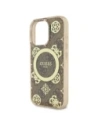 Buy Guess GUHMP16XH4PYEEW Apple iPhone 16 Pro Max hardcase IML Peony On 4G Background MagSafe brown - GUE3672 - {ean13} - Home Screen Store Europe
