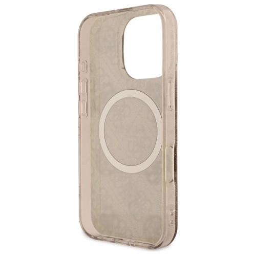 Kup Guess GUHMP16XH4PYEEW Apple iPhone 16 Pro Max Hardcase IML Pfingstrose auf 4G Hintergrund MagSafe braun - GUE3672 - {ean13} - Sklep Home Screen