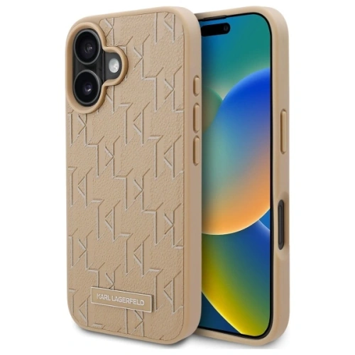 Kup Etui Karl Lagerfeld KLHMP16SPKHPORPE Apple iPhone 16 hardcase Hot Stamp Magsafe beżowy/beige - KLD21770 - {ean13} - Sklep Home Screen