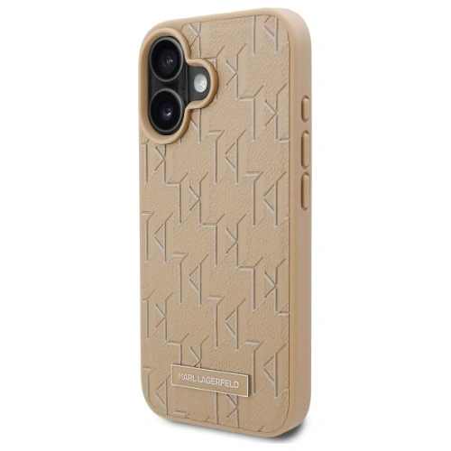 Buy Karl Lagerfeld KLHMP16SPKHPORPE Apple iPhone 16 hardcase Hot Stamp Magsafe beige - KLD21770 - {ean13} - Home Screen Store Europe