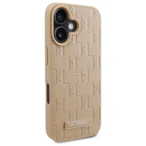 Kup Karl Lagerfeld KLHMP16SPKHPORPE Apple iPhone 16 kemény tok Hot Stamp Magsafe bézs - KLD21770 - {ean13} - Sklep Home Screen