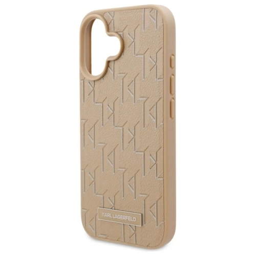 Buy Karl Lagerfeld KLHMP16SPKHPORPE Apple iPhone 16 hardcase Hot Stamp Magsafe beige - KLD21770 - {ean13} - Home Screen Store Europe