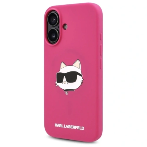 Kup Karl Lagerfeld KLHMP16SSCHPPLF Apple iPhone 16 carcasă dură din silicon cu imprimeu Choupette Head MagSafe fucsia - KLD21771 - {ean13} - Sklep Home Screen