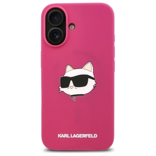 Kup Karl Lagerfeld KLHMP16SSCHPPLF Apple iPhone 16 carcasă dură din silicon cu imprimeu Choupette Head MagSafe fucsia - KLD21771 - {ean13} - Sklep Home Screen