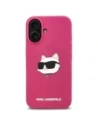 Buy Karl Lagerfeld KLHMP16SSCHPPLF Apple iPhone 16 hardcase Silicone Choupette Head Print MagSafe fuschia - KLD21771 - {ean13} - Home Screen Store Europe
