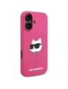 Buy Karl Lagerfeld KLHMP16SSCHPPLF Apple iPhone 16 hardcase Silicone Choupette Head Print MagSafe fuschia - KLD21771 - {ean13} - Home Screen Store Europe