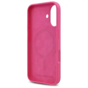 Buy Karl Lagerfeld KLHMP16SSCHPPLF Apple iPhone 16 hardcase Silicone Choupette Head Print MagSafe fuschia - KLD21771 - {ean13} - Home Screen Store Europe
