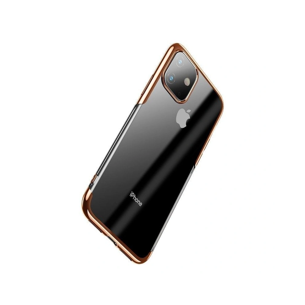 Przezroczyste etui Baseus Shining Case do iPhone 11 6,1 (złote)