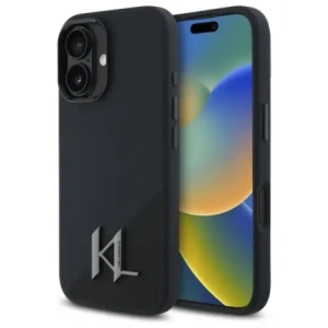 Kup Karl Lagerfeld KLHMP16SSCMKMPCK Apple iPhone 16 husă din silicon Shadow Metal Initial MagSafe neagră - KLD21772 - {ean13} - Sklep Home Screen
