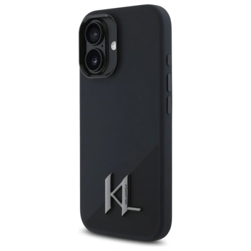 Kup Karl Lagerfeld KLHMP16SSCMKMPCK Apple iPhone 16 husă din silicon Shadow Metal Initial MagSafe neagră - KLD21772 - {ean13} - Sklep Home Screen