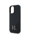 Buy Karl Lagerfeld KLHMP16SSCMKMPCK Apple iPhone 16 hardcase Silicone Shadow Metal Initial MagSafe black - KLD21772 - {ean13} - Home Screen Store Europe