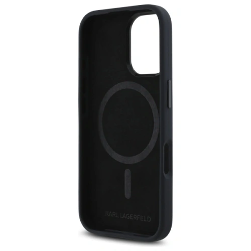 Kup Etui Karl Lagerfeld KLHMP16SSCMKMPCK Apple iPhone 16 hardcase Silicone Shadow Metal Initial MagSafe czarny/black - KLD21772 - {ean13} - Sklep Home Screen