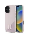 Buy Karl Lagerfeld KLHMP16SSCMKMPCP Apple iPhone 16 hardcase Silicone Shadow Metal Initial MagSafe pink - KLD21773 - {ean13} - Home Screen Store Europe