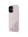 Buy Karl Lagerfeld KLHMP16SSCMKMPCP Apple iPhone 16 hardcase Silicone Shadow Metal Initial MagSafe pink - KLD21773 - {ean13} - Home Screen Store Europe