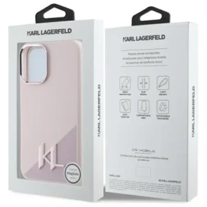 Kup Karl Lagerfeld KLHMP16SSCMKMPCP Apple iPhone 16 kemény tok Szilikon Shadow Metal Kezdeti MagSafe rózsaszín - KLD21773 - {ean13} - Sklep Home Screen