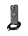 Guess GUHMP16XHCTSGNSK Apple iPhone 16 Pro Max Hardcase Crossbody Cord Script MagSafe schwarz