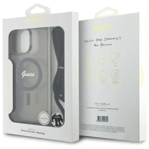 Kup Guess GUHMP16XHCTSGNSK Apple iPhone 16 Pro Max husă rigidă Crossbody Cord Script MagSafe neagră - GUE3674 - {ean13} - Sklep Home Screen