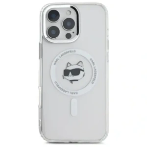 Kup Karl Lagerfeld KLHMP16XHLSCHH Apple iPhone 16 Pro Max Hardcase IML Metall Choupette Kopf MagSafe weiß - KLD21774 - {ean13} - Sklep Home Screen