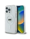 Karl Lagerfeld KLHMP16XHLSKIH Apple iPhone 16 Pro Max Hardcase IML Metall Karl Kopf MagSafe weiß