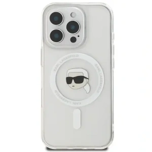 Kup Karl Lagerfeld KLHMP16XHLSKIH Apple iPhone 16 Pro Max Hardcase IML Metall Karl Kopf MagSafe weiß - KLD21776 - {ean13} - Sklep Home Screen