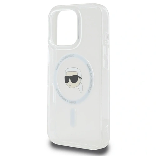 Kup Karl Lagerfeld KLHMP16XHLSKIH Apple iPhone 16 Pro Max Hardcase IML Metall Karl Kopf MagSafe weiß - KLD21776 - {ean13} - Sklep Home Screen