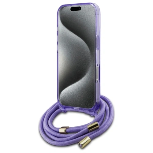 Kup Etui Guess GUHMP16XHCTSGNSU Apple iPhone 16 Pro Max hardcase Crossbody Cord Script MagSafe fioletowy/purple - GUE3676 - {ean13} - Sklep Home Screen