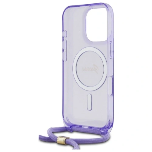 Kup Etui Guess GUHMP16XHCTSGNSU Apple iPhone 16 Pro Max hardcase Crossbody Cord Script MagSafe fioletowy/purple - GUE3676 - {ean13} - Sklep Home Screen