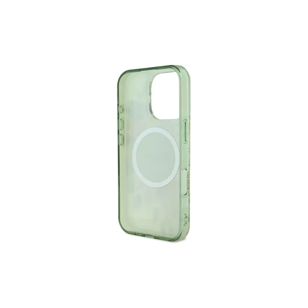 Etui Guess GUHMP16XHFWBDCEN Apple iPhone 16 Pro Max hardcase IML Flower & Tonal Circle MagSafe zielony/green