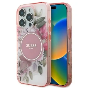 Kup Etui Guess GUHMP16XHFWBDCEP Apple iPhone 16 Pro Max hardcase IML Flower & Tonal Circle MagSafe różowy/pink - GUE3678 - {ean13} - Sklep Home Screen