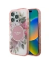 Guess GUHMP16XHFWBDCEP Apple iPhone 16 Pro Max Hardcase IML Blume & Tonaler Kreis MagSafe pink