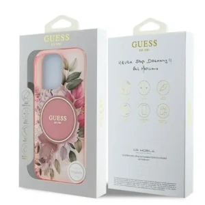 Kup Etui Guess GUHMP16XHFWBDCEP Apple iPhone 16 Pro Max hardcase IML Flower & Tonal Circle MagSafe różowy/pink - GUE3678 - {ean13} - Sklep Home Screen