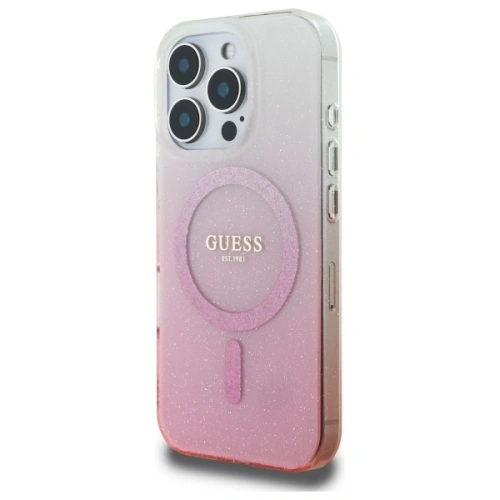 Kup Guess GUHMP16XHGRCELP Apple iPhone 16 Pro Max hardcase IML Glitter Gradient MagSafe roz - GUE3679 - {ean13} - Sklep Home Screen