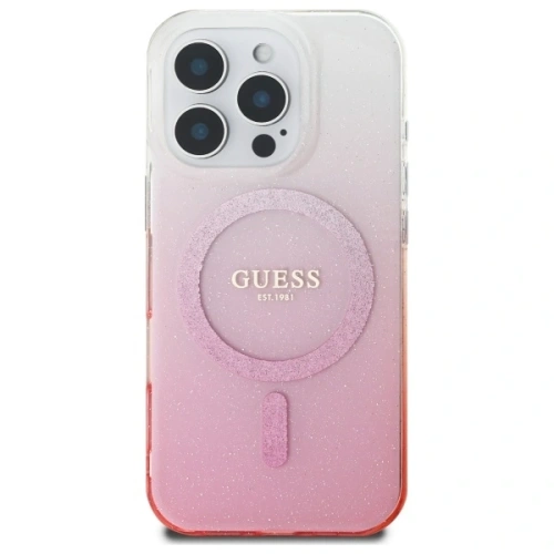 Kup Guess GUHMP16XHGRCELP Apple iPhone 16 Pro Max hardcase IML Glitter Gradient MagSafe roz - GUE3679 - {ean13} - Sklep Home Screen
