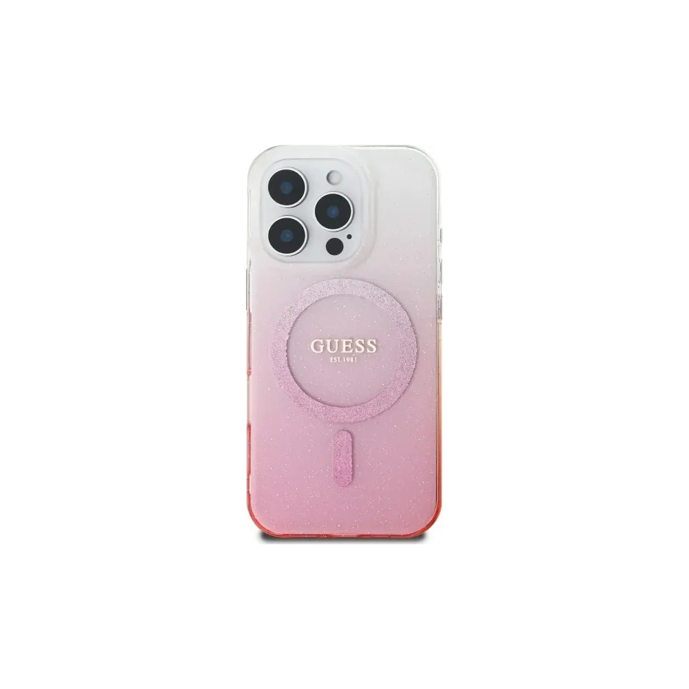 Etui Guess GUHMP16XHGRCELP Apple iPhone 16 Pro Max hardcase IML Glitter Gradient MagSafe różowy/pink
