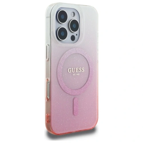 Kup Guess GUHMP16XHGRCELP Apple iPhone 16 Pro Max hardcase IML Glitter Gradient MagSafe roz - GUE3679 - {ean13} - Sklep Home Screen