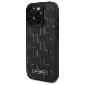 Kup Karl Lagerfeld KLHMP16XPKHPORPK Apple iPhone 16 Pro Max Hardcase Leder Monogram Metall Logo MagSafe schwarz - KLD21780 - {ean13} - Sklep Home Screen