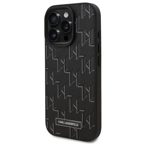 Kup Karl Lagerfeld KLHMP16XPKHPORPK Apple iPhone 16 Pro Max carcasă din piele Monogram Logo Metal MagSafe negru - KLD21780 - {ean13} - Sklep Home Screen