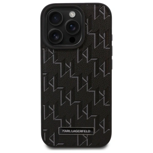 Kup Karl Lagerfeld KLHMP16XPKHPORPK Apple iPhone 16 Pro Max keménytok Bőr Monogram Fém Logó MagSafe fekete - KLD21780 - {ean13} - Sklep Home Screen